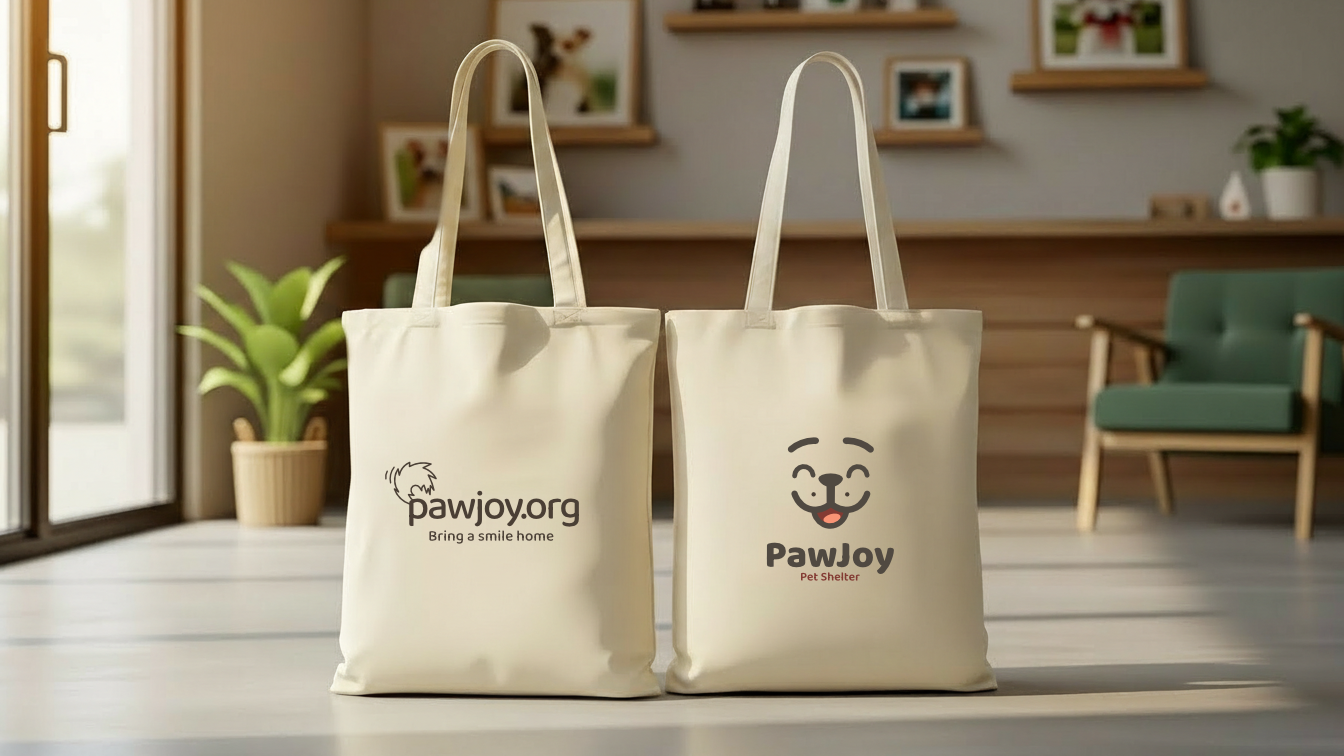pawjoy bag — front & back close-up